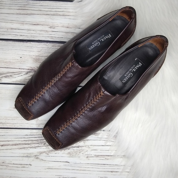 Paul Green Shoes - PAUL GREEN BROWN LEATHER SLIP ON LOAFER SNEAKERS
